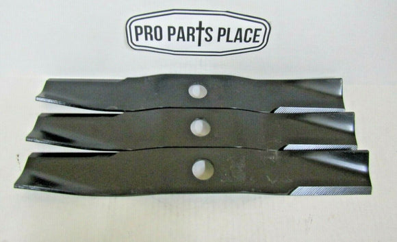 3 XHT BLADES KUBOTA K5764-34330 K5764-34342 K5613-34340  1-1/8" CENTER 54" DECKS