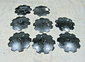 8) 18" DISC HARROW BLADE NOTCHED 3.5MM (9 GAUGE) 1" SQUARE OR 1-1/8" SQUARE AXLE