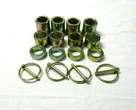 4 Pack King Kutter 502120 height adjustment spacer kit. 1/2" 1" & 1-1/2" & pin