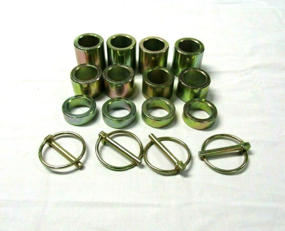 4 Pack King Kutter 502120 height adjustment spacer kit. 1/2" 1" & 1-1/2" & pin