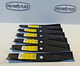 6 USA XHT BLADES 44" CUT HUSQVARNA CRAFTSMAN POULAN 130652 532130652 STAR HOLE