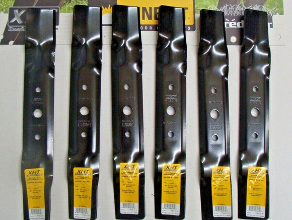 6 USA blades will fit JOHN DEERE MODEL  L120 L130 W/ 48" CUT GX20250 GY20568