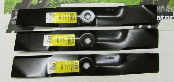 3 USA blades will fit JOHN DEERE GX21380 GY20679 GY20684 GY20686 54" CUT