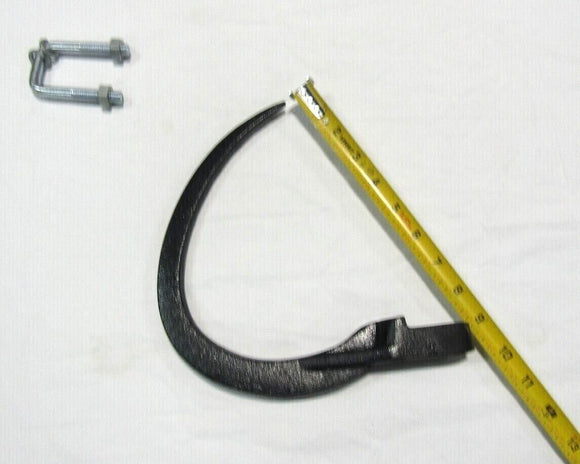 Hay grapple hook with U-bolt, hay accumulator hook grapples. Fits 1-1/4" square