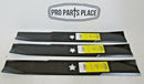 3 USA MADE XHT BLADES HUSQVARNA 52" DECK 510417801 539112079 521981501 MZ5225-1