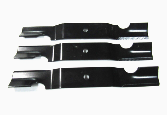 3 XHT USA blades will fit John Deere TCU34280 Quik-Trak 652B 652E 652R 52" Decks