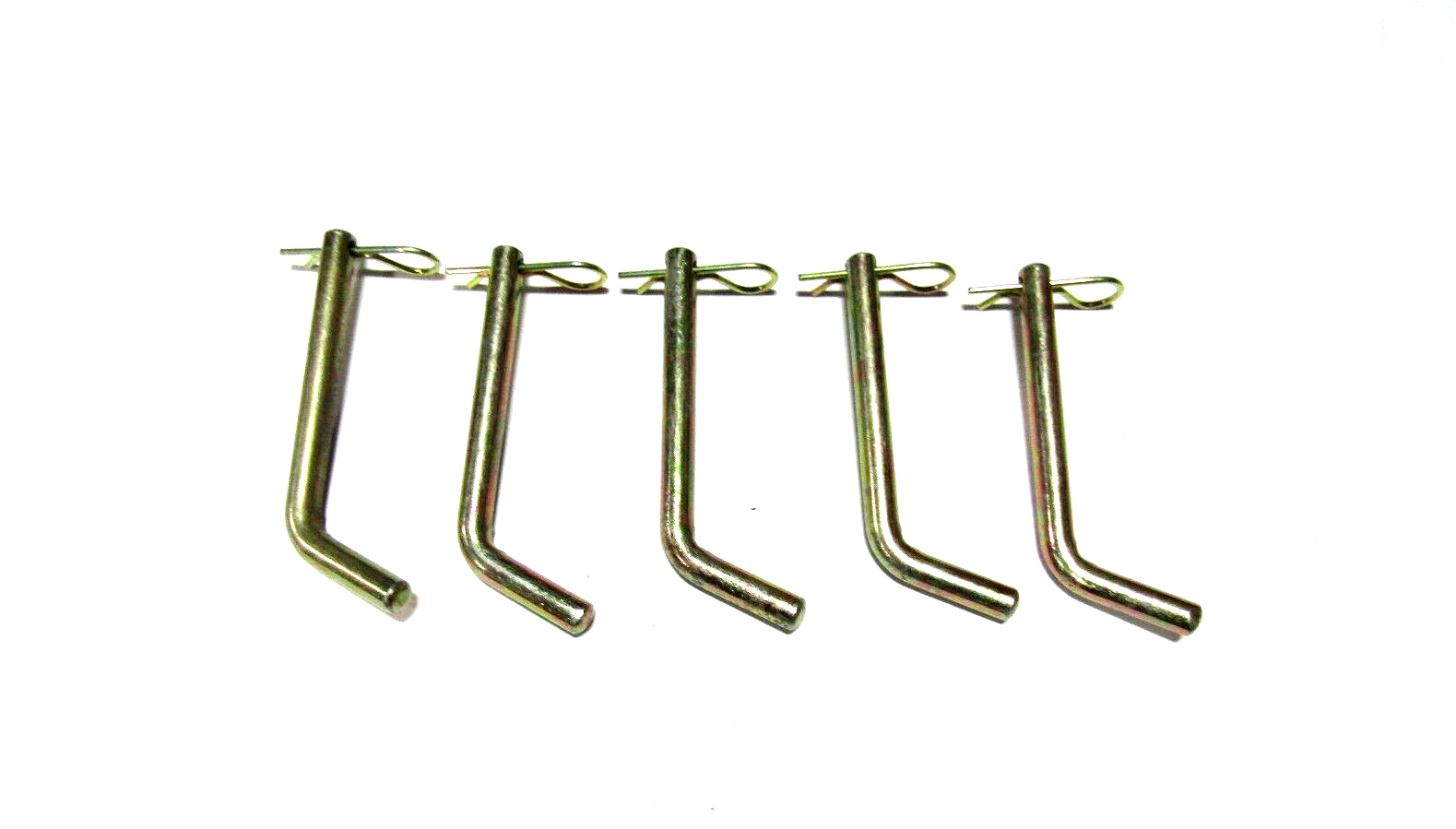 (5) Box blade shank teeth L-pins & clips. Box blade pins for holed shanks