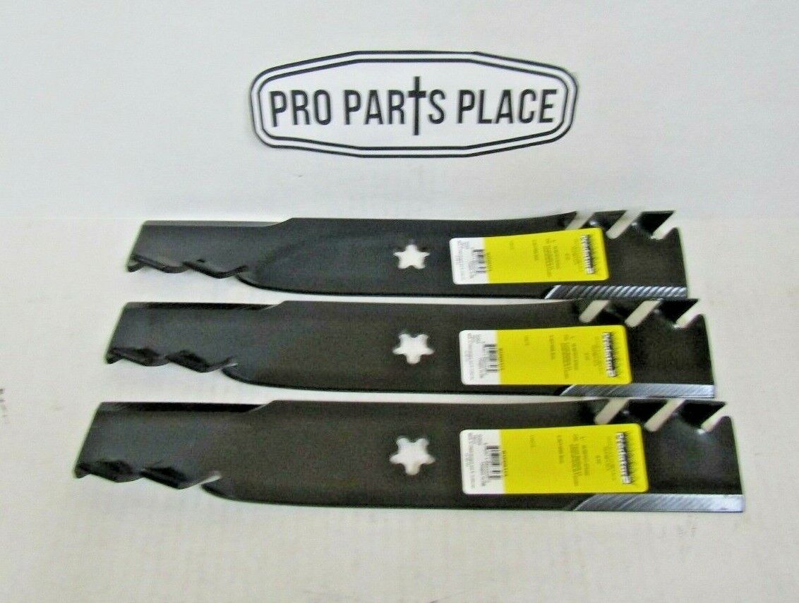 3 REPL XHT HD MULCHING BLADES FOR HUSQVARNA 539-112078 539112078 EZ-SERIES