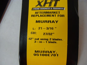 2 XHT HD USA BLADES FOR MURRAY 42" CUT 95100MA 95100E701 4951003MA 4951003 - 0