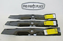 3 USA BLADES will fit John Deere 48" CUT GT225 GT235 GT245 GX255 GX325 GX335-1