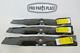 3 USA BLADES will fit John Deere 48" CUT GT225 GT235 GT245 GX255 GX325 GX335