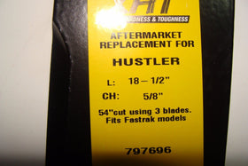 3 REPL XHT HD USA BLADES EXCEL HUSTLER 797696 601124 54" RAPTOR SD FASTRAK X - 0