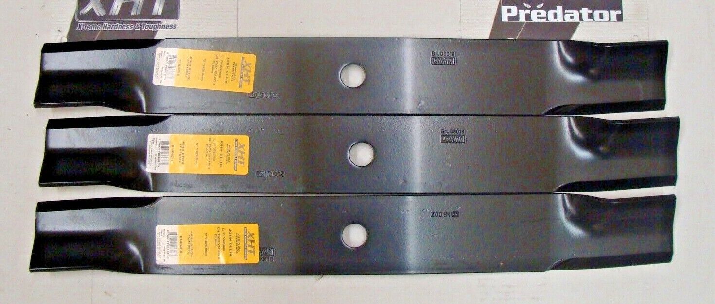 3 USA HD blades will fit JOHN DEERE TCU15882 M141669 7 IRON 72" DECKS Z960A